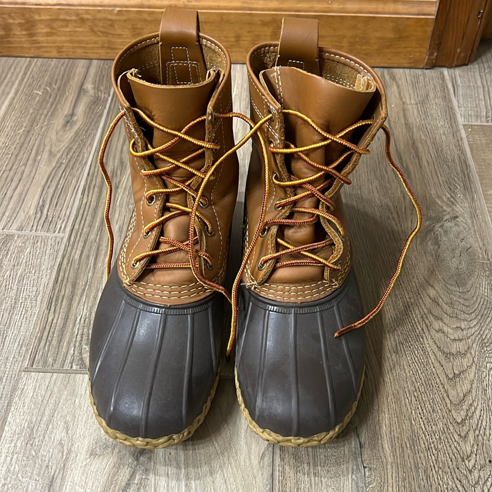 L.L. Bean brown leather 8” duck boots